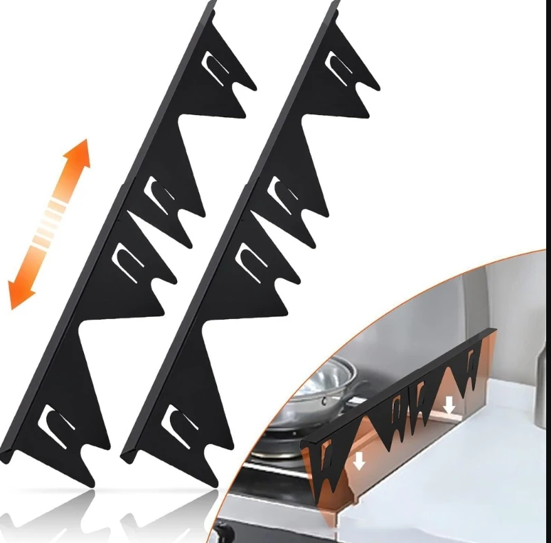 Stainless steel gap filler for stove and counter