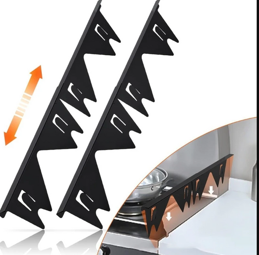 Stainless steel gap filler for stove and counter