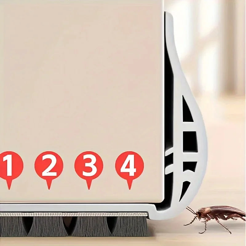 PVC Door Bottom Seal with Brushes